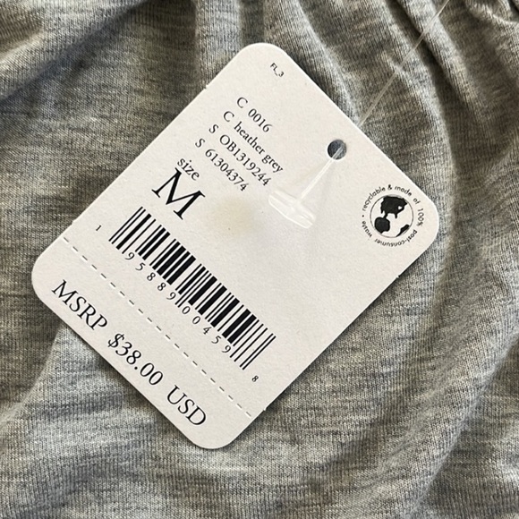 FREE PEOPLE Free to Be Heather Grey Cami Tank Size Medium. New with tags. - Picture 8 of 8